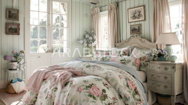 تحف واكسسوارات عصرية، الواجهات والنوافذ الكبيرة، سرير كبير ومريح بتصميم حديث، غرفة نوم بتصاميم فاخرة، أثاث منزلي راقي، ديكورات منزلية داخلية، شقق وفلل سكنية في المملكة العربية السعودية، فنادق ومنتجعات فاخرة