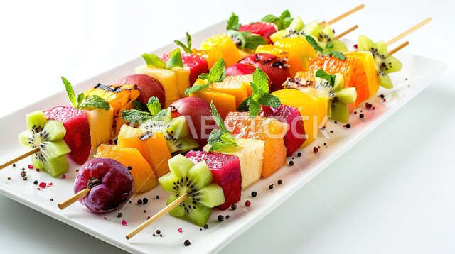  وجبات خفيفة باردة منعشة في فصل الصيف، فنون تقديم وترتيب الأطباق، وعاء مليء بقطع الفاكهة الموسمية المتنوعة، محاصيل وثمار وطنية محلية سعودية