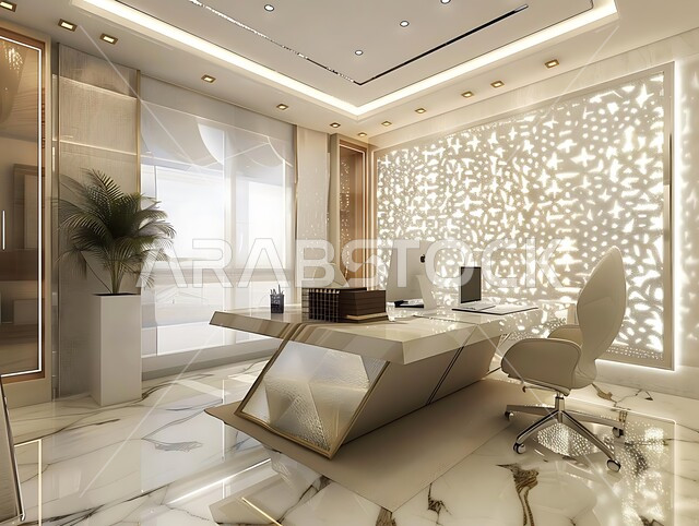 تصاميم عصرية حديثة لمكاتب الشركات السعودية، غرف مكتبية بتصميم داخلي وديكورات راقية، الفن الهندسي المعماري، غرف القراءة والجلوس، مكتب عمل مجهز بالمعدات والأدوات، تحف واكسسوارات وزخرفات فاخرة