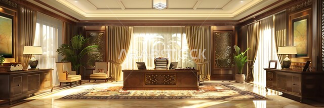 Reading and sitting room, architectural engineering art, office rooms with high-end interior design and decorations, modern contemporary designs for Saudi corporate offices, office equipped with equipment and tools, antiques, accessories and luxury decorations