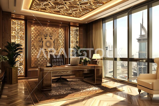 تحف واكسسوارات وزخرفات فاخرة، مكتب عمل مجهز بالمعدات والأدوات، غرفة للقراءة والجلوس، الفن الهندسي المعماري، غرف مكتبية بتصميم داخلي وديكورات راقية، تصاميم عصرية حديثة لمكاتب الشركات السعودية