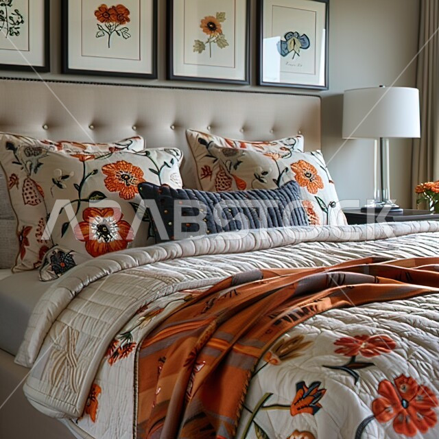 اكسسوارات وتحف عصرية، سرير كبير ومريح بتصميم حديث، تصاميم منزلية داخلية، أثاث منزلي راقي، فلل وشقق سكنية في المملكة العربية السعودية، غرفة نوم بديكورات فاخرة، فنادق ومنتجعات فاخرة