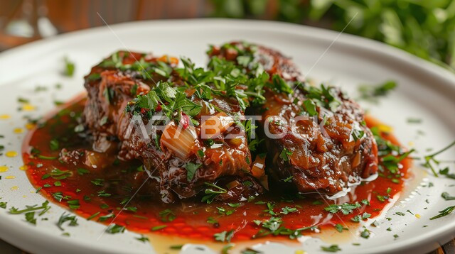 الأساليب الفنية في تقديم الطعام، الوصفات العربية الشعبية اللذيذة, مأكولات شرقية تقليدية تراثية شهية، صورة مقربة لطبق من ثريد اللحم المطهو مع الخضار، مطاعم ومطابخ المملكة العربية السعودية