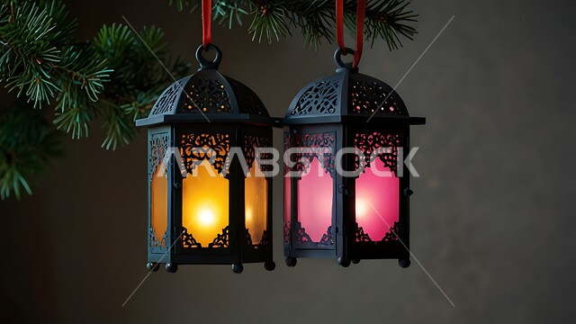  أنوار وديكورات في الأجواء الرمضانية الروحانية، الزينة والاكسسوارات العربية والفن الإسلامي، تحف اسلامية تقليدية للاحتفال بقدوم شهر الخير، فوانيس معدنية مزخرفة بتصاميم تقليدية، الاهتمام بالمناسبات الدينية المقدسة