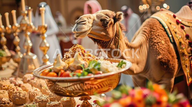 Saudis' interest in caring for and raising Arabian camels, the concept of catering to camels at weddings, banquets and feasts at weddings in the Kingdom of Saudi Arabia