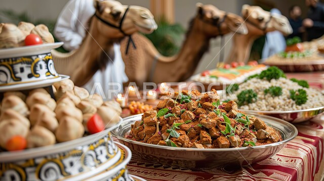 مفهوم تقديم الطعام للجمال في الأعراس، اهتمام السعوديين في رعاية وتربية النوق العربية، العزائم والولائم في الأفراح في المملكة العربية السعودية