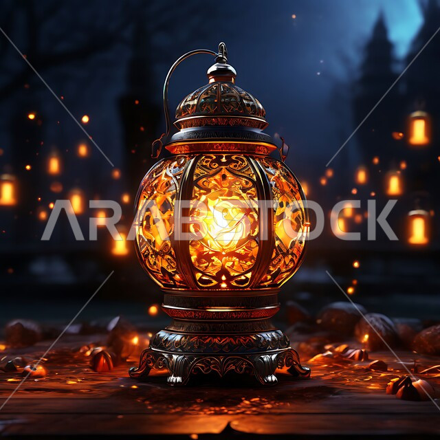  فانوس معدني مزخرف مضيء, البهجة بقدوم رمضان المبارك, أضواء و مصابيح عربية تقليدية, زينة و ديكورات و أنوار الاحتفالات بالمناسبات و الأعياد الدينية الإسلامية, الأجواء الروحانية في الأيام الفضيلة, الاستعداد لاستقبال الشهر الفضيل