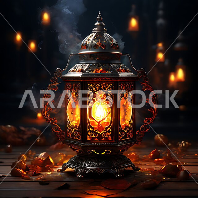  فانوس معدني مزخرف مضيء, البهجة بقدوم رمضان المبارك, أضواء و مصابيح عربية تقليدية, زينة و ديكورات و أنوار الاحتفالات بالمناسبات و الأعياد الدينية الإسلامية, الأجواء الروحانية في الأيام الفضيلة, الاستعداد لاستقبال الشهر الفضيل