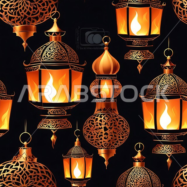  أضواء و مصابيح عربية تقليدية, زينة و ديكورات و أنوار الاحتفالات بالمناسبات و الأعياد الدينية الإسلامية, فانوس معدني مزخرف مضيء معلق, البهجة بقدوم رمضان المبارك, الأجواء الروحانية في الأيام الفضيلة, الاستعداد لاستقبال الشهر الفضيل