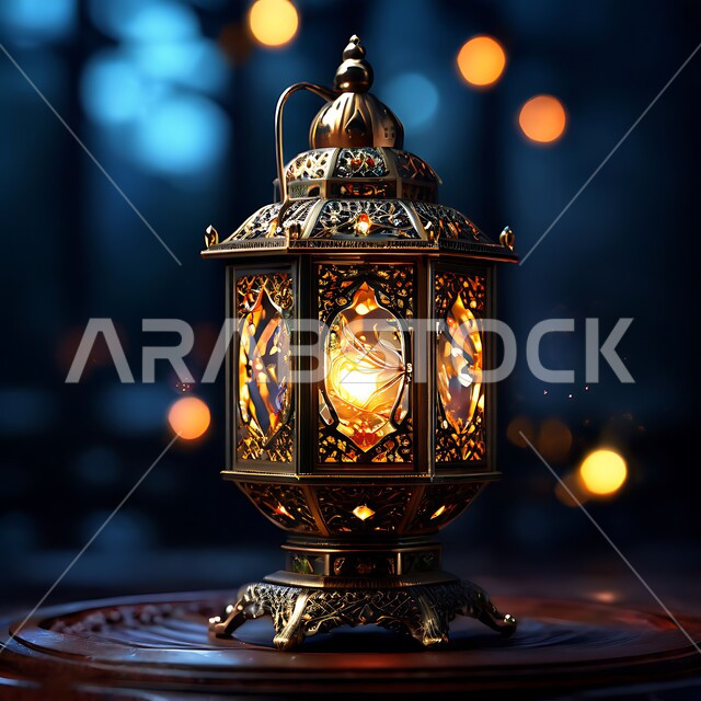 أنوار و مصابيح عربية تقليدية, زينة و ديكورات الاحتفالات بالمناسبات و الأعياد الدينية الإسلامية, الاستعداد لاستقبال الشهر الفضيل ,فانوس معدني مزخرف مضيء, البهجة بقدوم رمضان المبارك, الأجواء الروحانية في الأيام الفضيلة