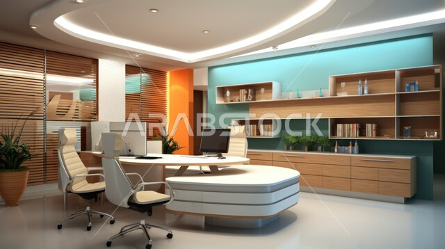 غرف مكتبية بتصاميم داخلية وديكورات راقية مع اثاث فاخر ومريح، غرف القراءة والجلوس، الفن الهندسي المعماري المتطور، تصميم عصري حديث لمكاتب الشركات السعودية، 