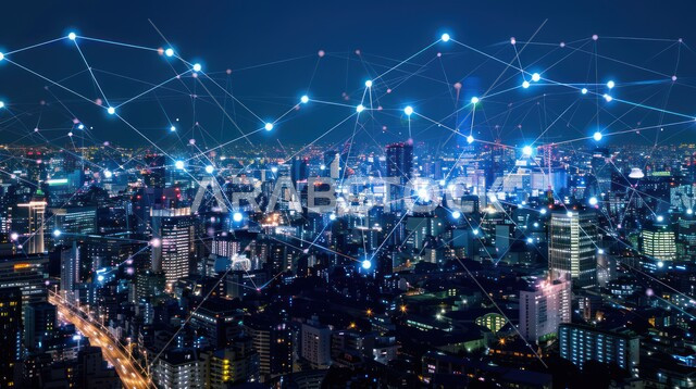 تطور قطاع تكنولوجيا المعلومات، شبكة الاتصالات الكبيرة ومفهوم المدينة الذكية، رؤية سعودية مستقبلية 2030، استخدام التقنيات المتطورة في انشاء المدن الحديثة، منظر تخيلي مستقبلي للأبراج و ناطحات السحاب في المملكة العربية السعودية، تطوير البنية التحتية الرقمية