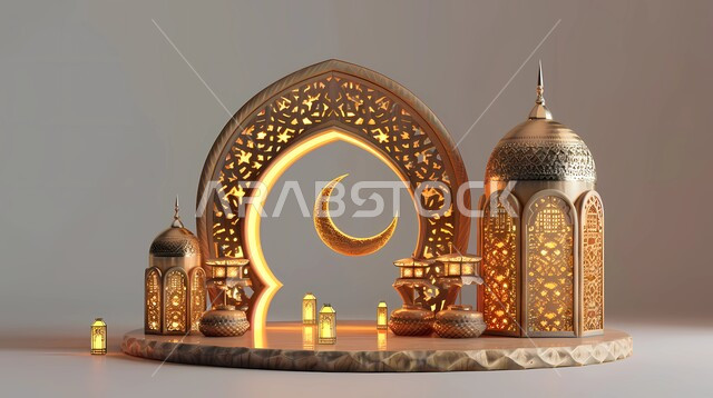 ديكورات وأنوار وتحف رمضانيه، فوانيس عربية تقليدية إضاءة وزينة شهر رمضان المبارك، الأجواء الروحانية في المناسبات الدينية والاحتفال بقدوم شهر الخير والبركة