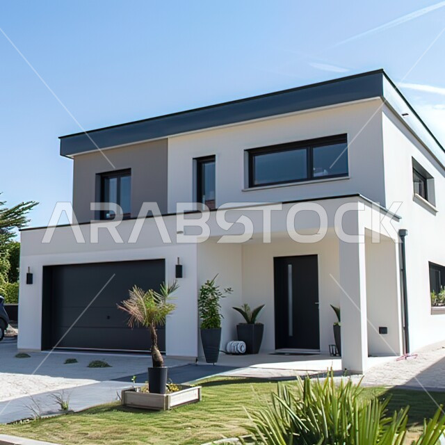 النمو والتقدم العمراني في المملكة العربية السعودية، الديكورات الخارجية للشقق السكنية والمنازل على الطراز الحديث، الفن الهندسي المعماري للفلل والعقارات الجديدة, الاهتمام بزراعة الشجيرات والنباتات الخضراء