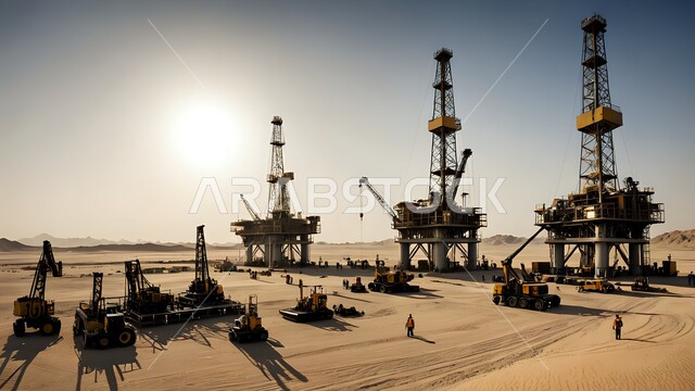 آلات الحفر الضخمة المستخدمة في استخراج البترول, التنقيب عن الثروات الباطنية في المملكة العربية السعودية، تنمية الاقتصاد السعودي, صناعات ومشاريع بتروكيماوية في المملكة, خطوط الأنابيب والمعدات الفولاذية الثقيلة، العمل في مجال الهندسة الصناعية والنفطية