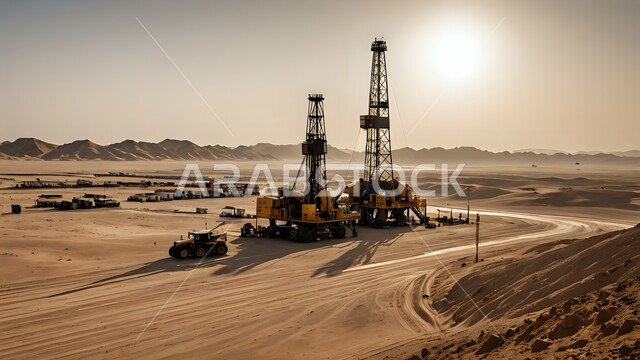تنمية الاقتصاد السعودي, آلات الحفر الضخمة المستخدمة في استخراج البترول, التنقيب عن الثروات الباطنية في المملكة العربية السعودية، صناعات ومشاريع بتروكيماوية في المملكة, خطوط الأنابيب والمعدات الفولاذية الثقيلة، العمل في مجال الهندسة الصناعية والنفطية