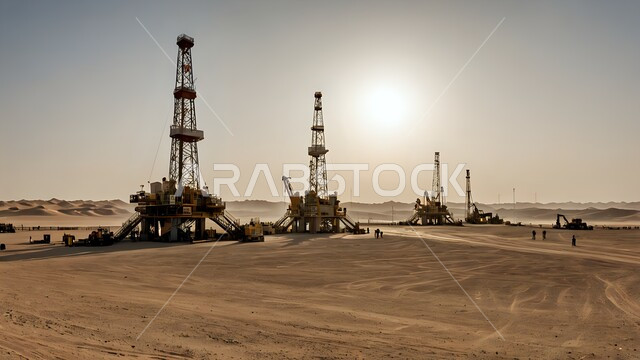تنمية الاقتصاد السعودي, آلات الحفر الضخمة المستخدمة في استخراج البترول, التنقيب عن الثروات الباطنية في المملكة العربية السعودية، صناعات ومشاريع بتروكيماوية في المملكة, خطوط الأنابيب والمعدات الفولاذية الثقيلة، العمل في مجال الهندسة الصناعية والنفطية