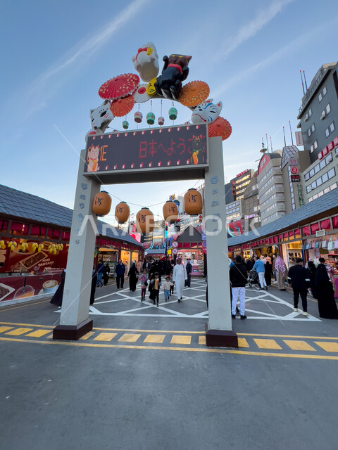 اكتشاف الحضارات والثقافات حول العالم، مدخل جناح اليابان في البوليفارد ورلد في مدينة الرياض، المناطق الترفيهية المتميزة، تنشيط حركة السياحة في المملكة العربية السعودية, معالم جذب واستقطاب السائحين، فعاليات ومهرجانات عالمية