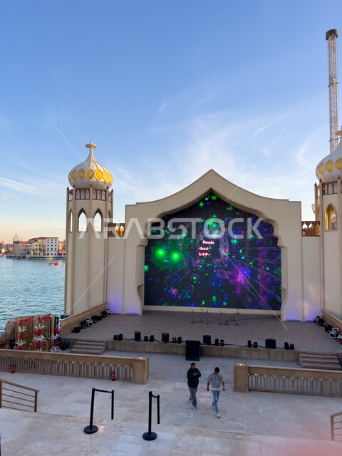 شاشات العرض المضيئة في جناح الهند، اكتشاف الحضارات والثقافات حول العالم في البوليفارد وورلد في مدينة الرياض, مناطق جذب واستقطاب السائحين في المملكة العربية السعودية, الفن الهندسي المعماري