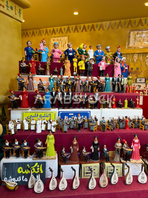 Exhibition of ancient heritage objects, historical monuments and monuments in the Egyptian section on Boulevard World in Riyadh, discovering civilizations and cultures around the world, attractions and attractions for tourists in the Kingdom of Saudi Arabia