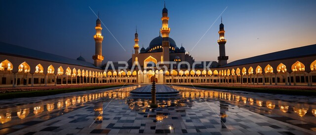 اماكن للعبادة والطاعه والتقرب الى الله، الفن الهندسي المعماري على الطراز العربي العريق، المآذن والقبب المزخرفة، ديكورات وتصاميم اسلامية،