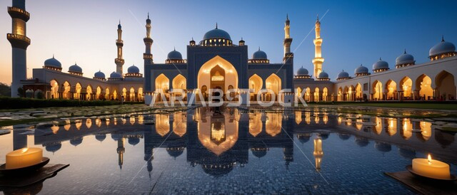 اماكن للعبادة والطاعه والتقرب الى الله، الفن الهندسي المعماري على الطراز العربي العريق، المآذن والقبب المزخرفة، ديكورات وتصاميم اسلامية،