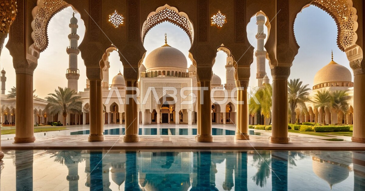Exterior designs and decorations for the Arab Islamic Mosque ...