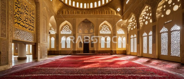 التصاميم الداخلية للمسجد, مكان المسلمين لأداء الصلوات وقراءة القرآن الديكورات والتصاميم المزخرفة على الطراز العربي الإسلامي, الأجواء الروحانية والطمأنينة.
