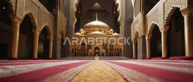 التصاميم الداخلية للمسجد, مكان المسلمين لأداء الصلوات وقراءة القرآن الديكورات والتصاميم المزخرفة على الطراز العربي الإسلامي, الأجواء الروحانية والطمأنينة.