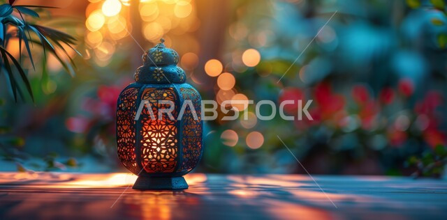 فانوس مزخرف معدني مضيء, ديكورات وزينة و أنوار الاحتفالات بالمناسبات و الأعياد الدينية الإسلامية, البهجة بقدوم رمضان المبارك, أضواء و مصابيح عربية تقليدية, الأجواء الروحانية في الأيام الفضيلة, الاستعداد لاستقبال الشهر الفضيل