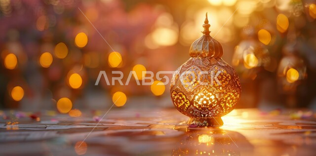 فانوس معدني مزخرف مضيء, الأجواء الروحانية في الأيام الفضيلة, زينة و ديكورات و أنوار الاحتفالات بالمناسبات و الأعياد الدينية الإسلامية, البهجة بقدوم رمضان المبارك, أضواء و مصابيح عربية تقليدية, الاستعداد لاستقبال الشهر الفضيل