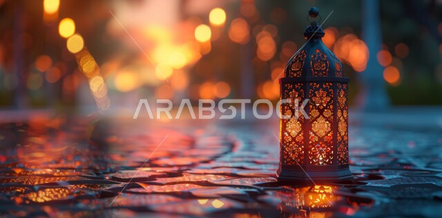 فانوس معدني مزخرف مضيء, الأجواء الروحانية في الأيام الفضيلة, زينة و ديكورات و أنوار الاحتفالات بالمناسبات و الأعياد الدينية الإسلامية, البهجة بقدوم رمضان المبارك, أضواء و مصابيح عربية تقليدية, الاستعداد لاستقبال الشهر الفضيل