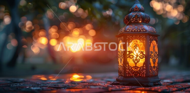 فانوس معدني مزخرف مضيء, الأجواء الروحانية في الأيام الفضيلة, زينة و ديكورات و أنوار الاحتفالات بالمناسبات و الأعياد الدينية الإسلامية, البهجة بقدوم رمضان المبارك, أضواء و مصابيح عربية تقليدية, الاستعداد لاستقبال الشهر الفضيل