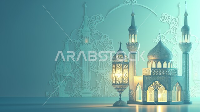 زينة الأعياد والمناسبات الدينية المآذن والقبب للمساجد الإسلامية, قدوم الشهر  المبارك, شهر العبادة والتقرب من الله تعالى, السكينة و الطمأنينة في شهر رمضان,  الديكورات والتصاميم المميزة في الشهر الفضيل, الاستعداد لاستقبال الشهر المميز.