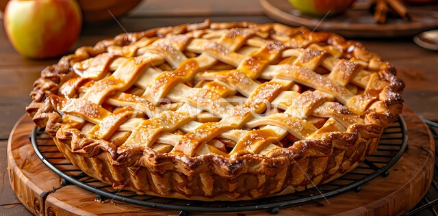 فن الطهي والخبز وإعداد الحلويات, فطيرة تفاح طازجة مزينة بالسكر المرشوش, فنون تقديم الطعام في المملكة العربية السعودية, حلا شرقي تقليدي, وصفات المخبوزات والفطائر الشهية, أطباق الحلوى اللذيذة بالفواكه