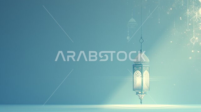 مصابيح عربية تقليدية زينة وديكور وأنوار الاحتفال بالمناسبات والأعياد الدينية الإسلامية, الاستعداد لاستقبال الشهر الفضيل, البهجة بقدوم رمضان المبارك, الأجواء الروحانية  في الأيام الفضيلة, شهر العبادة والتقرب من الله تعالى.
