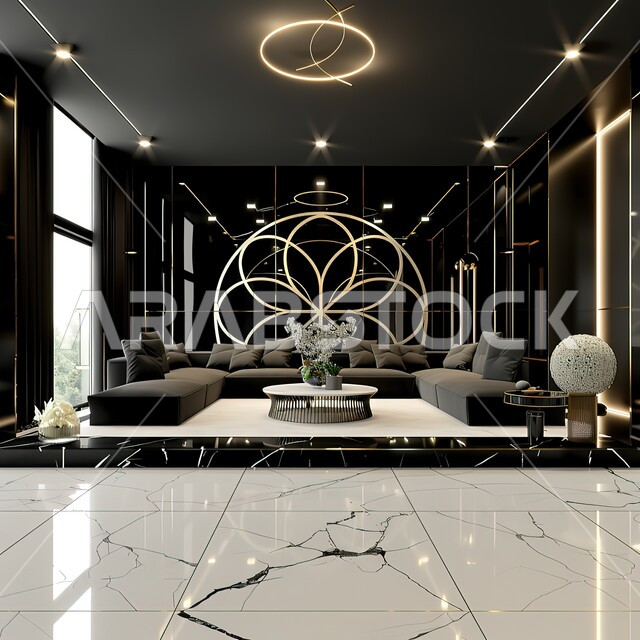  تصميمات عصرية على الطراز الحديث، فنادق ومنتجعات فاخره، غرفة معيشة بتصاميم عصرية حديثه، غرف جلوس بديكورات داخليه متميزة، أثاث منزلي راقي فخم باللون الاسود، الشقق والفلل السكنية