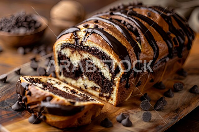 الكيك المخبوز المحشي بالشوكولا، الحلويات العربية الشرقية الشهية، أطعمة ومأكولات مليئة بالسكريات والسعرات الحرارية، فنون تقديم الطعام في مطاعم المملكة العربية السعودية