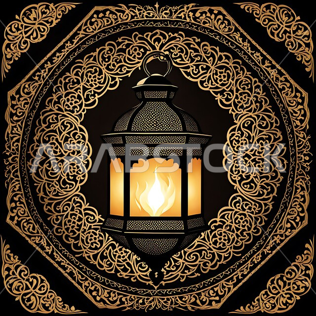 تحف و اكسسوارات مميزة للاحتفال بقدوم شهر الخير، الأجواء الرمضانية الروحانية، زينة و أنوار شهر رمضان المبارك، فانوس عربي تقليدي مضيء، صورة مقربة لمصباح معدني