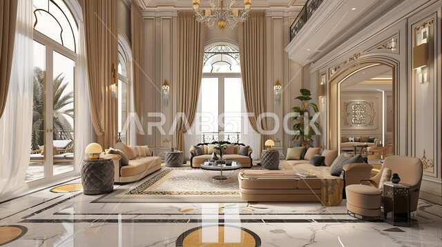 غرفة معيشة بتصاميم عصرية حديثه، ديكورات داخليه أنيقة، غرفة جلوس بأثاث منزلي راقي، تصاميم عصرية للشقق والفلل السكنية, فنادق ومنتجعات فاخره في المملكة العربية السعودية