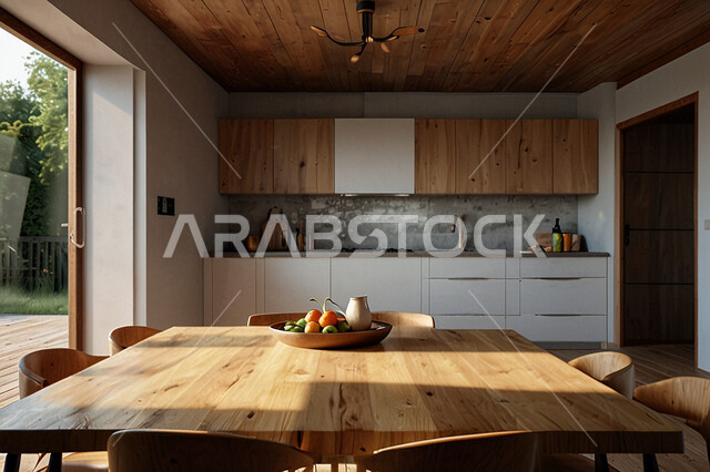 تصاميم وديكورات داخلية للمطابخ العربية الفاخرة في المملكة العربية السعودية, مطبخ راقي بألوان راقية, الفن الهندسي المعماري على الطراز الحديث, واجهات ونوافذ زجاجية, أدوات منزلية حديثة ومتطورة.