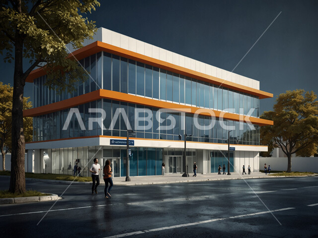 ديكورات وتصاميم خارجية  عصرية متميزة على الطراز الحديث, الفن الهندسي المعماري  بواجهات ضخمة زجاجية, البناء الخارجي الحديث المتطور  للفنون الهندسية, الاهتمام بزراعة الأشجار.