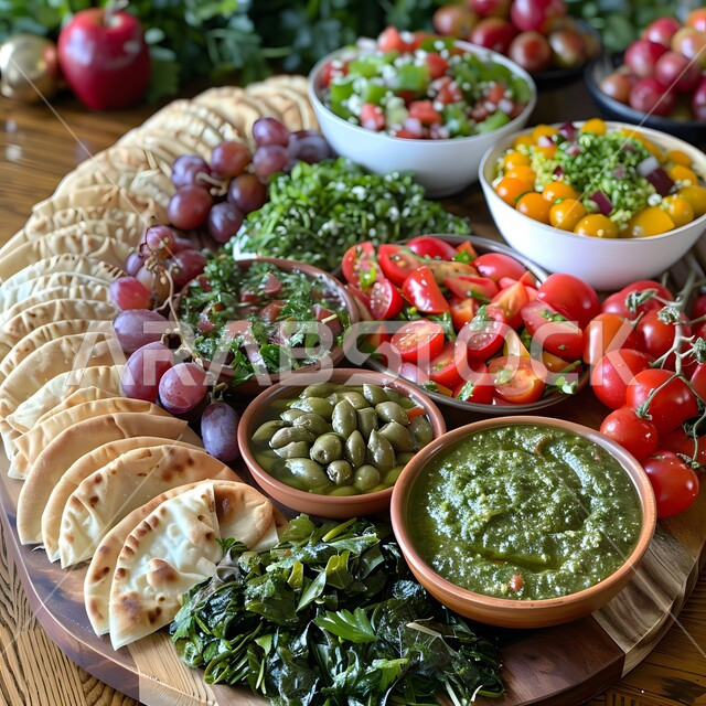 وصفات ذات نكهات مميزة، الأصناف والمقبلات اللذيذة، سفرة من المأكولات الشعبية التقليدية الشهية، وجبة الفطور ذات الأطباق المتنوعة والمغذية، تقديم الأطعمة المختلفة في مطاعم المملكة العربية السعودية، فن تقديم الطعام في المطابخ الشرقية