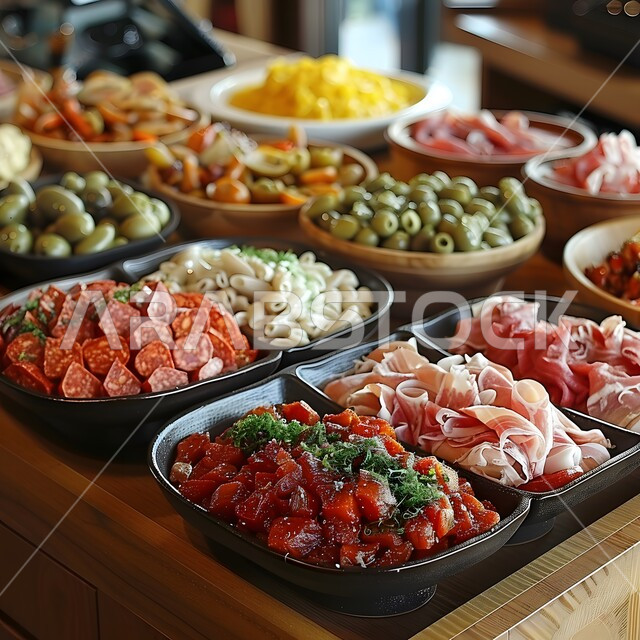 وصفات ذات نكهات مميزة، الأصناف والمقبلات اللذيذة، سفرة من المأكولات الشعبية التقليدية الشهية، وجبة الفطور ذات الأطباق المتنوعة والمغذية، تقديم الأطعمة المختلفة في مطاعم المملكة العربية السعودية، فن تقديم الطعام في المطابخ الشرقية