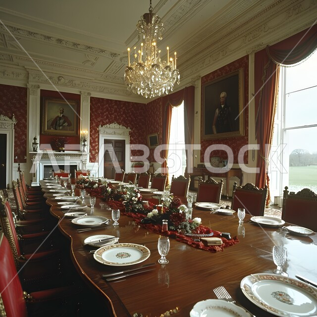 Modern interior decoration for a dining room, living rooms with luxurious modern designs, a dining table with elegant chairs in villas and residential apartments, upscale home furniture for hotels and resorts in the Kingdom of Saudi Arabia