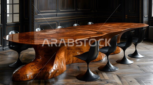 ديكورات داخلية حديثة لغرفة طعام، غرف معيشة بتصاميم عصرية فاخرة، طاولة سفرة مع كراسي أنيقة في الفلل والشقق السكنية، أثاث منزلي راقي للفنادق والمنتجعات في المملكة العربية السعودية