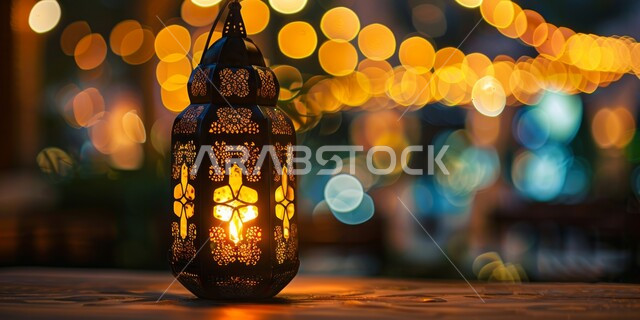  فانوس معدني مزخرف مضيئ، تصاميم وديكورات في الأجواء الرمضانية الروحانية،  تحف اسلامية تقليدية للاحتفال بقدوم شهر الخير،أنوار ومصابيح عربية تقليدية, الفن الاسلامي للزينة والاكسسوارات العربية, مفهوم العبادة والطاعة والتقرب من الله