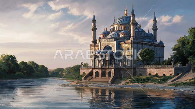 الديكورات والتصاميم الهندسية المعمارية لبناء المساجد في المملكة العربية السعودية، مسجد عريق محاط بالطبيعة، مفهوم العبادة والتقرب إلى الله تعالى، معالم وأماكن اسلامية مقدسة، المآذن والقبب على الطراز الإسلامي العصري الحديث