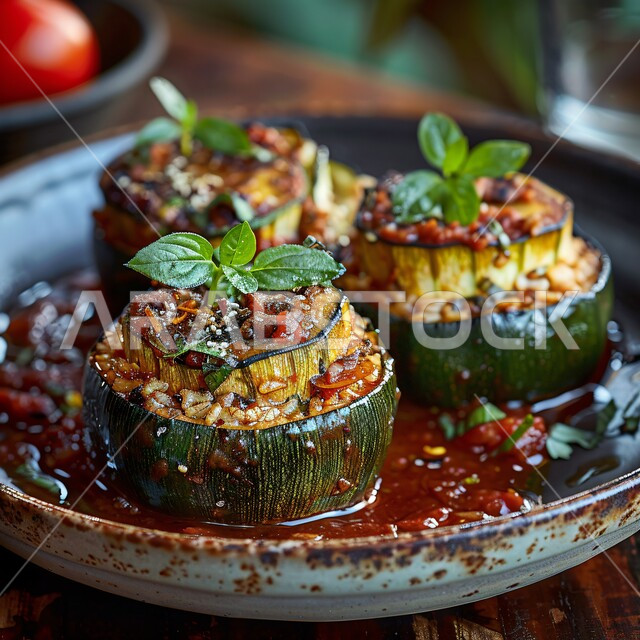 مطاعم للأكلات الشعبية المشهورة، طرق مميزة لتقديم الأطعمة، وصفات المأكولات الشرقية, مطابخ المملكة العربية السعودية, أطباق طعام لذيذة وصحية, صورة مقربة لطبق كوسا محشية بصلصة الطماطم