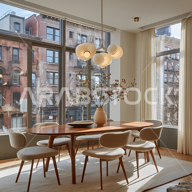 ديكورات منزلية داخلية حديثة لغرف الطعام، غرفة سفرة بتصاميم راقية، الفنون الهندسية و استخدام الطراز الفني الانيق في الاثاث المنزلي، شقق وفلل سكنية في المملكة العربية السعودية